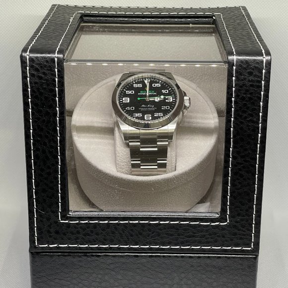 LUXE Watch Club Rotation Single Watch Winder Leather Box [Watch Winder Only] - Picture 3 of 4